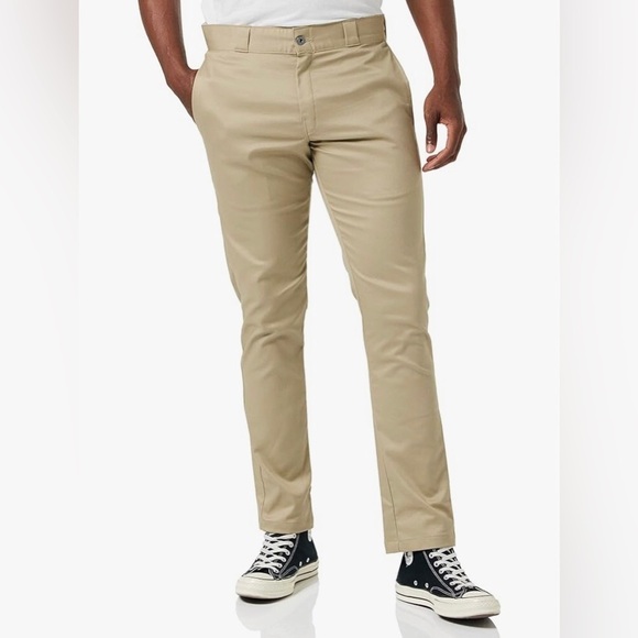 Dickies Skinny Straight Khaki Chino Work Pant Size 33 - Picture 5 of 12